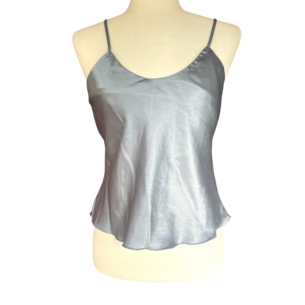Satin Camisole Top Size Small Party Y2K Cinderella Disneybound Dusty Blue